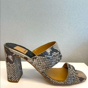 Dolce vita snake skin mules